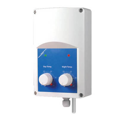 Electric heating controller with integrated temperature sensor
