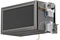 Rectangular measuring and control station with air straightener