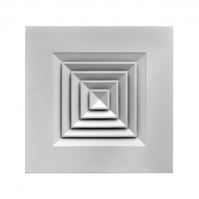 Multi-directional 4-way diffuser on 595x595 panel