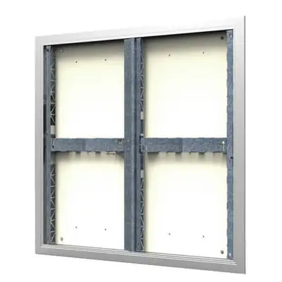 Aesthetic smoke evacuation shutter for ceiling mounting.