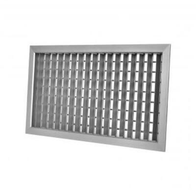 Industrial aluminium supply grille, adjustable 50 mm blades