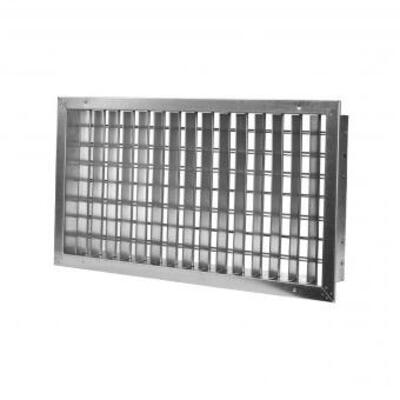 Industrial steel supply grille, adjustable 50 mm blades