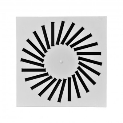 Swirl diffuser with adjustable throws