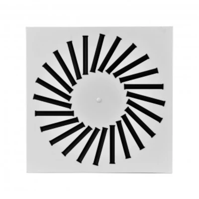 Swirl diffuser with adjustable throws