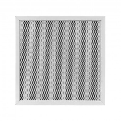 Perforated panel diffuser with frame