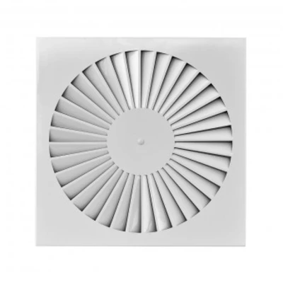 Circular fixed swirl diffuser