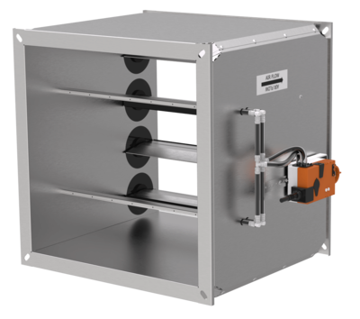 Rectangular vav unit with insulation