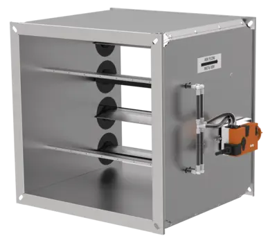 Rectangular vav unit with insulation