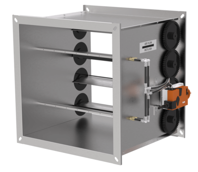 Rectangular vav unit without insulation