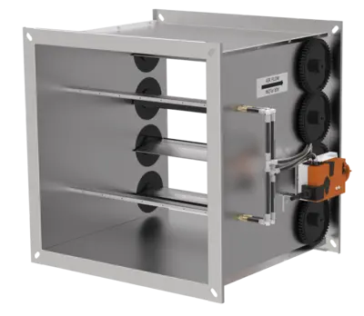 Rectangular vav unit without insulation