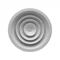 Circular diffuser with fixed cones, removable core and butterfly damper