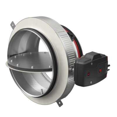 Circular fire damper for surface and remote mounting