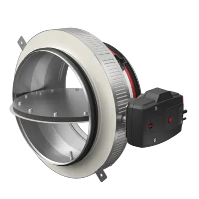 Circular fire damper for surface and remote mounting