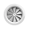 Fixed geometry circular diffuser with helical effect