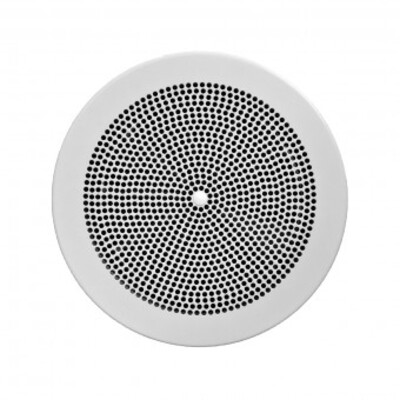 Fixed geometry circular diffuser with helical effect and perforated plate