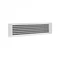 Linear slot diffuser with blade deflector on panel