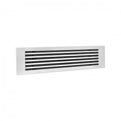 Linear slot diffuser with blade deflector on panel