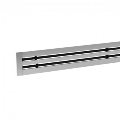 Linear slot diffuser with drop-profile deflector