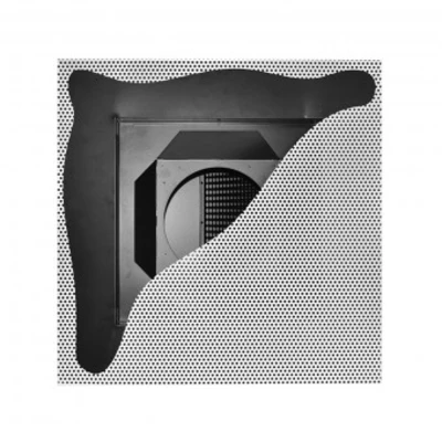 Multidirectional high-induction diffuser on panel with perforated plate and plen
