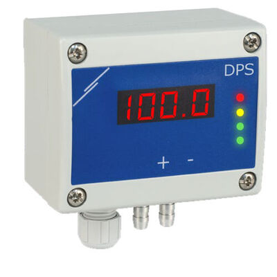 Differential pressure, Air flow sensor with display - DC supply