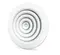 Circular diffuser with fixed horizontal air pattern
