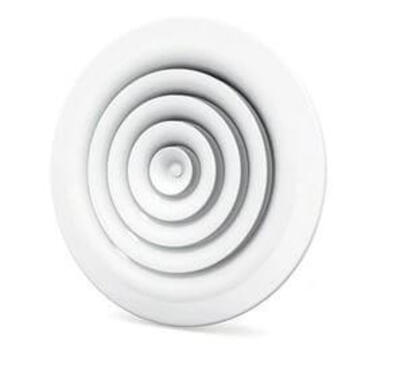 Circular diffuser with fixed horizontal air pattern