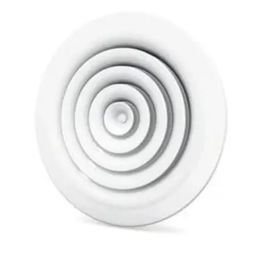 Circular diffuser with fixed horizontal air pattern
