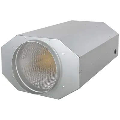 Tube fan with silencer