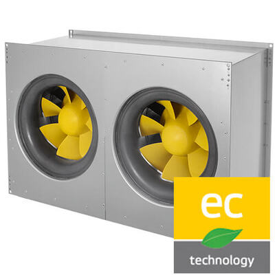 Duct fan sound optimized with ETAMASTER diagonal fan, EC motor