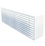 Aluminium bar grille for wall mounting without flange