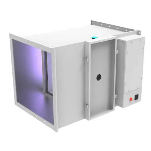 Specialized system that allows effective disinfection of air in ventilation duct