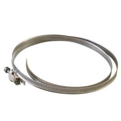 Fastening bands with tilting screw cage