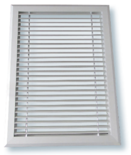 Aluminum grille for smoke evacuation shutter - Anodized