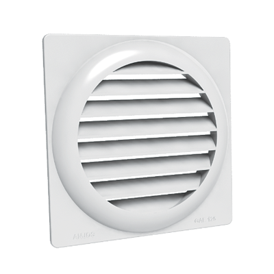 Plastic louvred grille