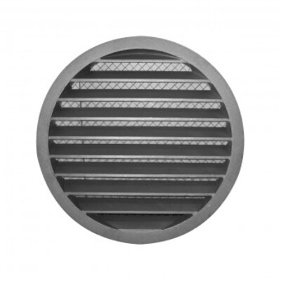Round aluminium grille for direct duct installation