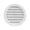 Round plastic grille with straight blades and insect mesh