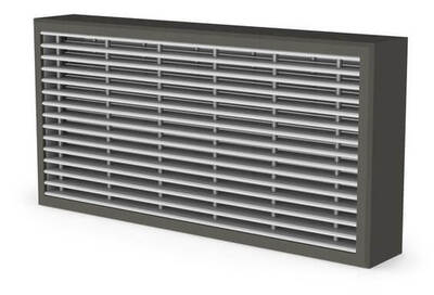 Rectangular linear bar grill 120' fire resistance