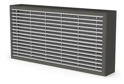 Rectangular linear bar grill 120' fire resistance