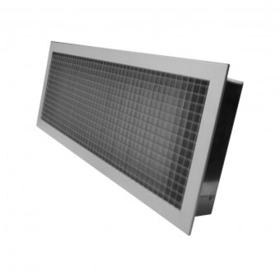 Egg-crate grille with removable filter mounting frame
