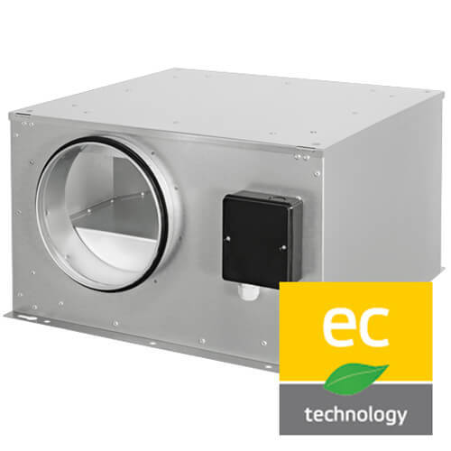 Tube fan fully insulated with EC motor