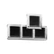 Stainless steel grille with frontal screw fixing