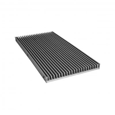 Floor grille with horizontal fixed bars, 12.5 mm pitch