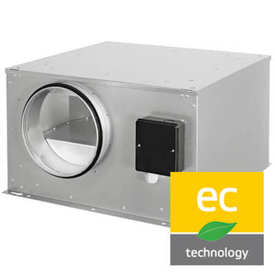 Tube fan fully insulated with EC motor