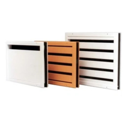 Double sound attenuating door or transfer grilles