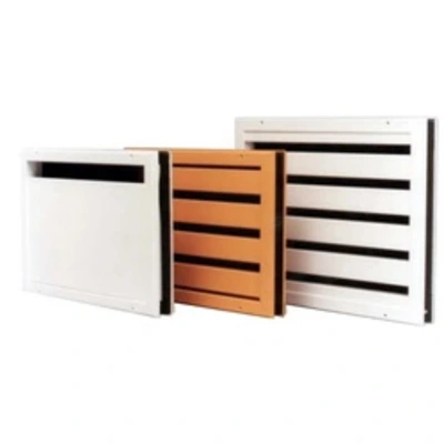 Double sound attenuating door or transfer grilles