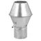 Roof cap with an internal funnel piece that allow rain to drain out of ductwork.