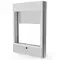 Aesthetic smoke evacuation shutter for ceiling mounting.