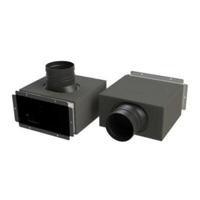 Multifunctional galvanized steel plenum box for grilles
