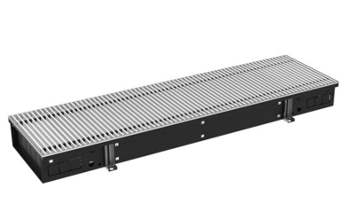 Floor convector with forced convection