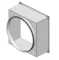 Circular connection with rubber sealing ring